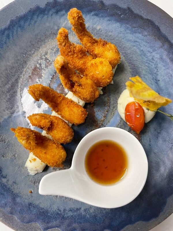 Camarones empanizados a la naranja